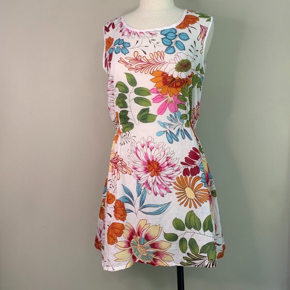 T-box Sheer‎ Floral Swimsuit Cover-Up Dress - Picture 14 of 14
